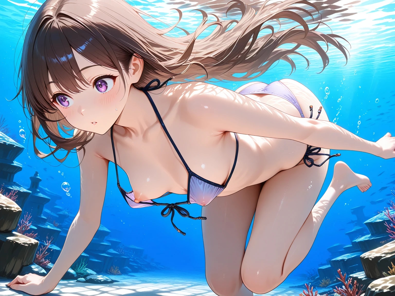 40枚:海中の胸チラ