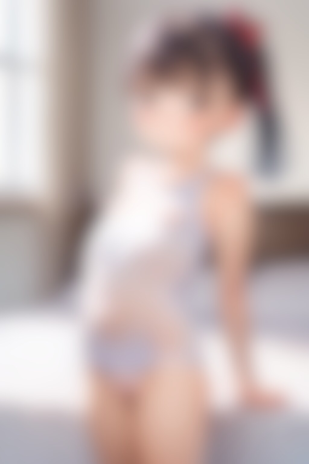 〇リJ〇ちゃんたちにスケスケの白スク水を着てもらう（１２枚）