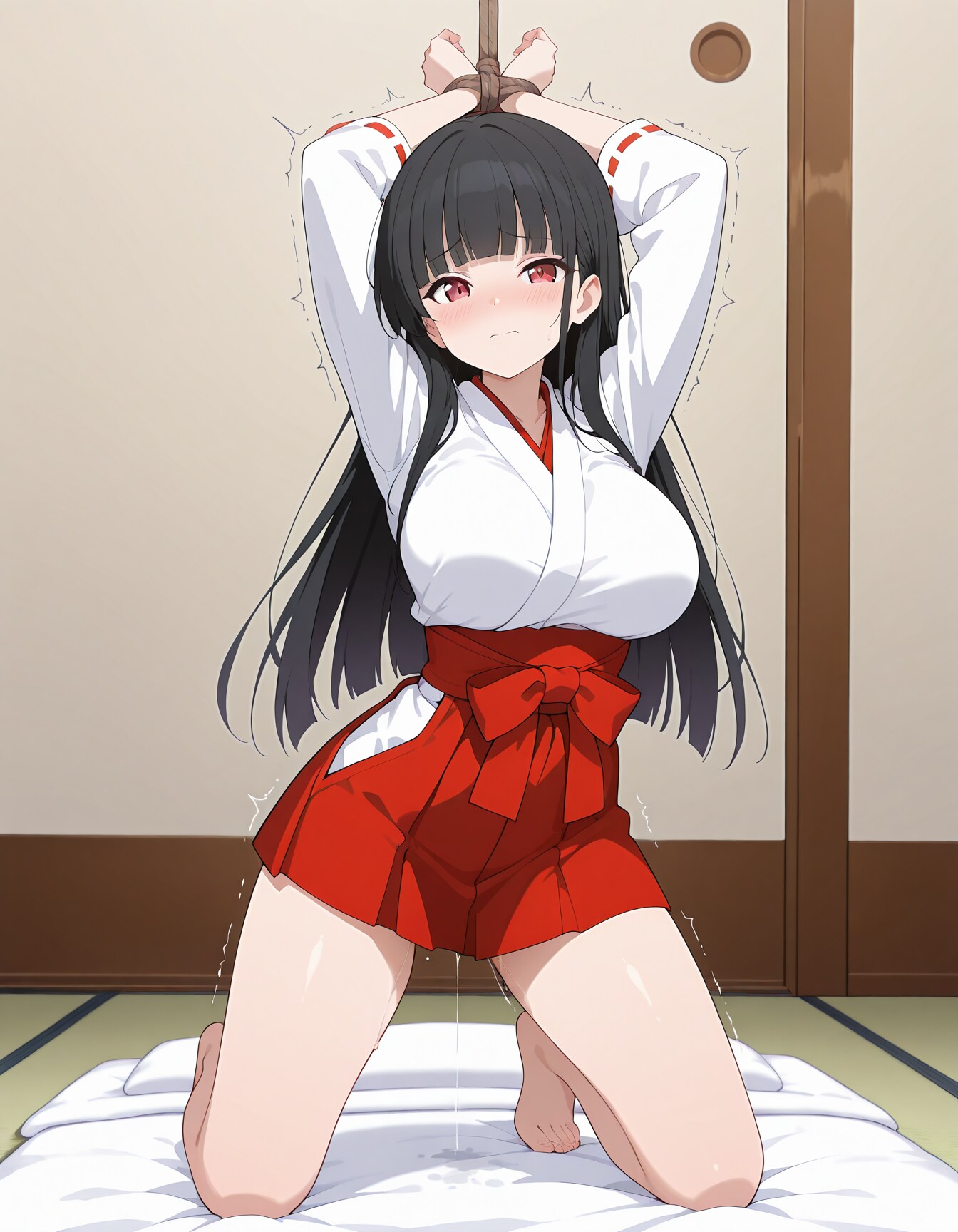 神主さんにお仕置きされる巫女ちゃん
