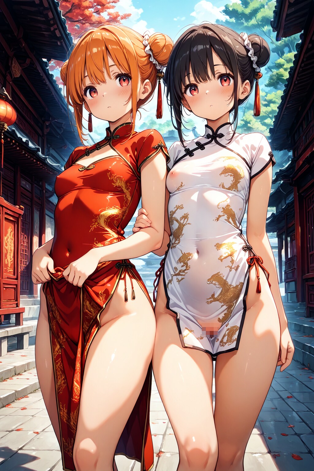 ノーパンチャイナ姉妹(7)