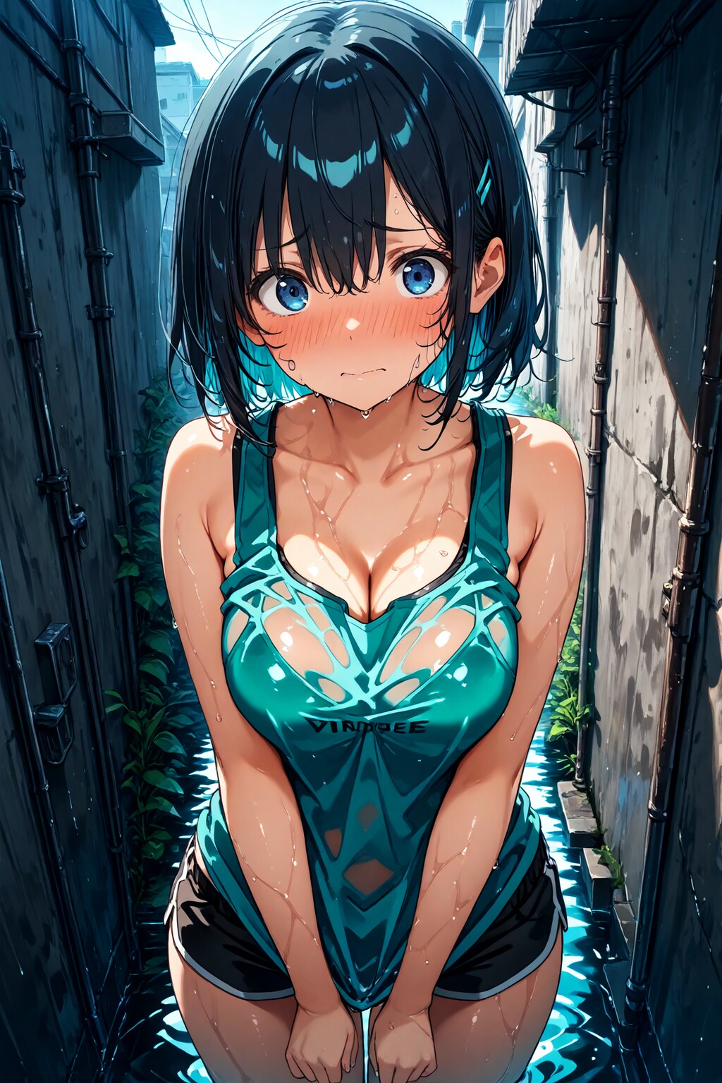 濡れ透けタンクトップ(28)