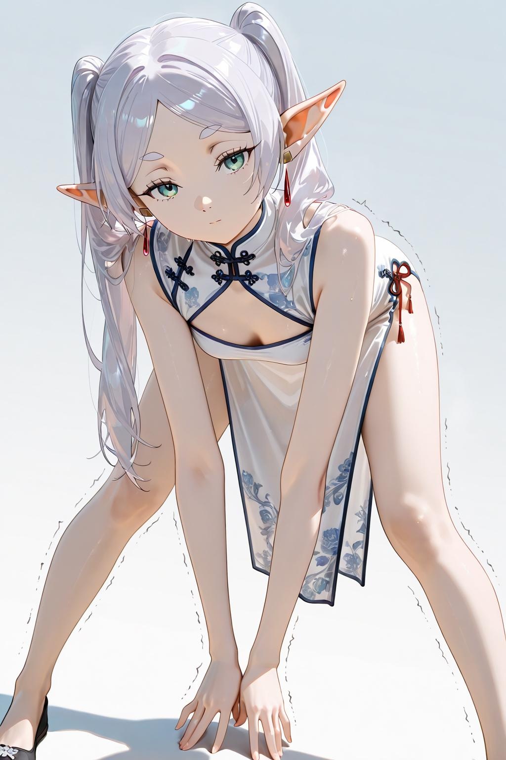 チャイナドレスのフ〇ーレン様とフ〇ルンちゃん