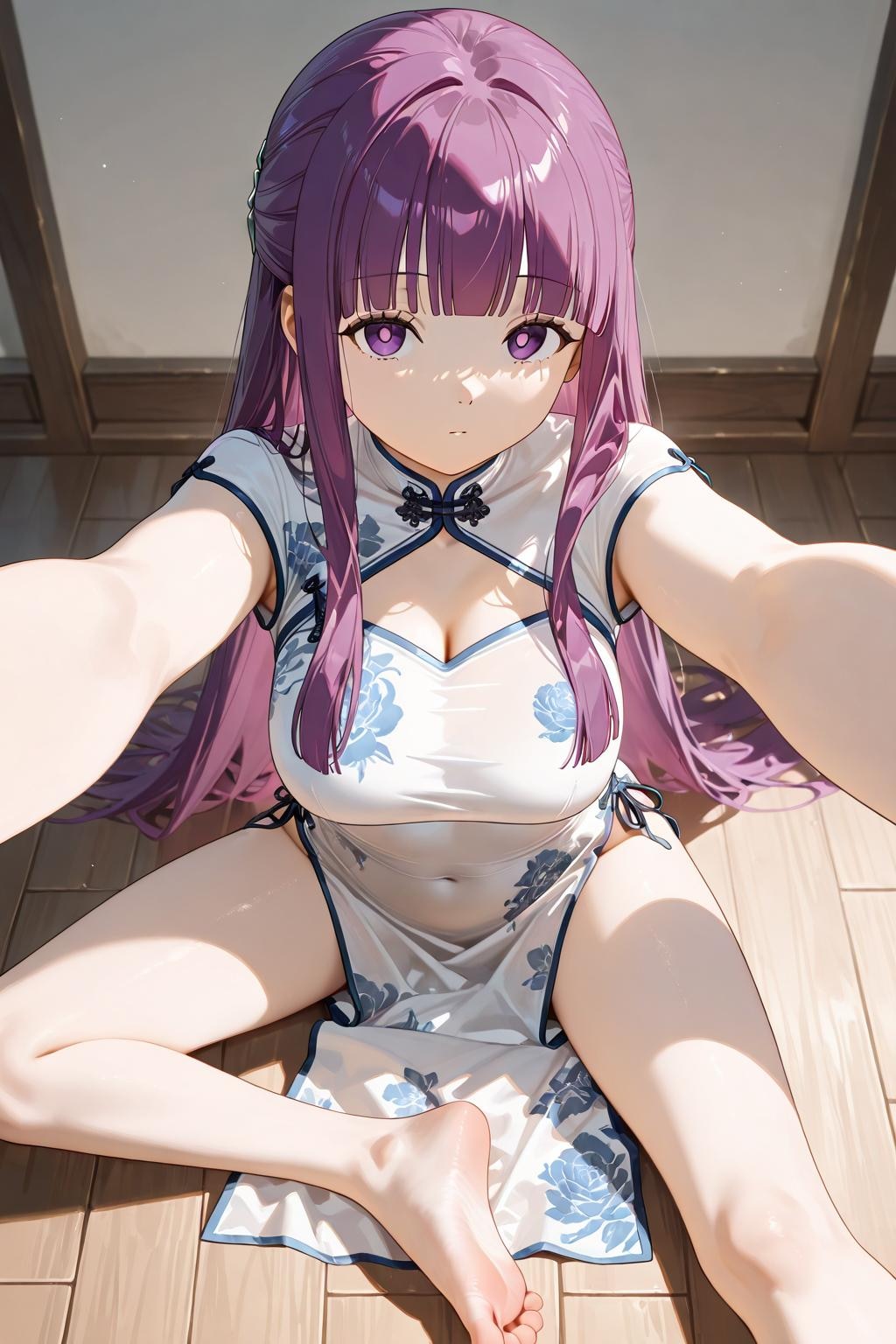 チャイナドレスのフ〇ーレン様とフ〇ルンちゃん