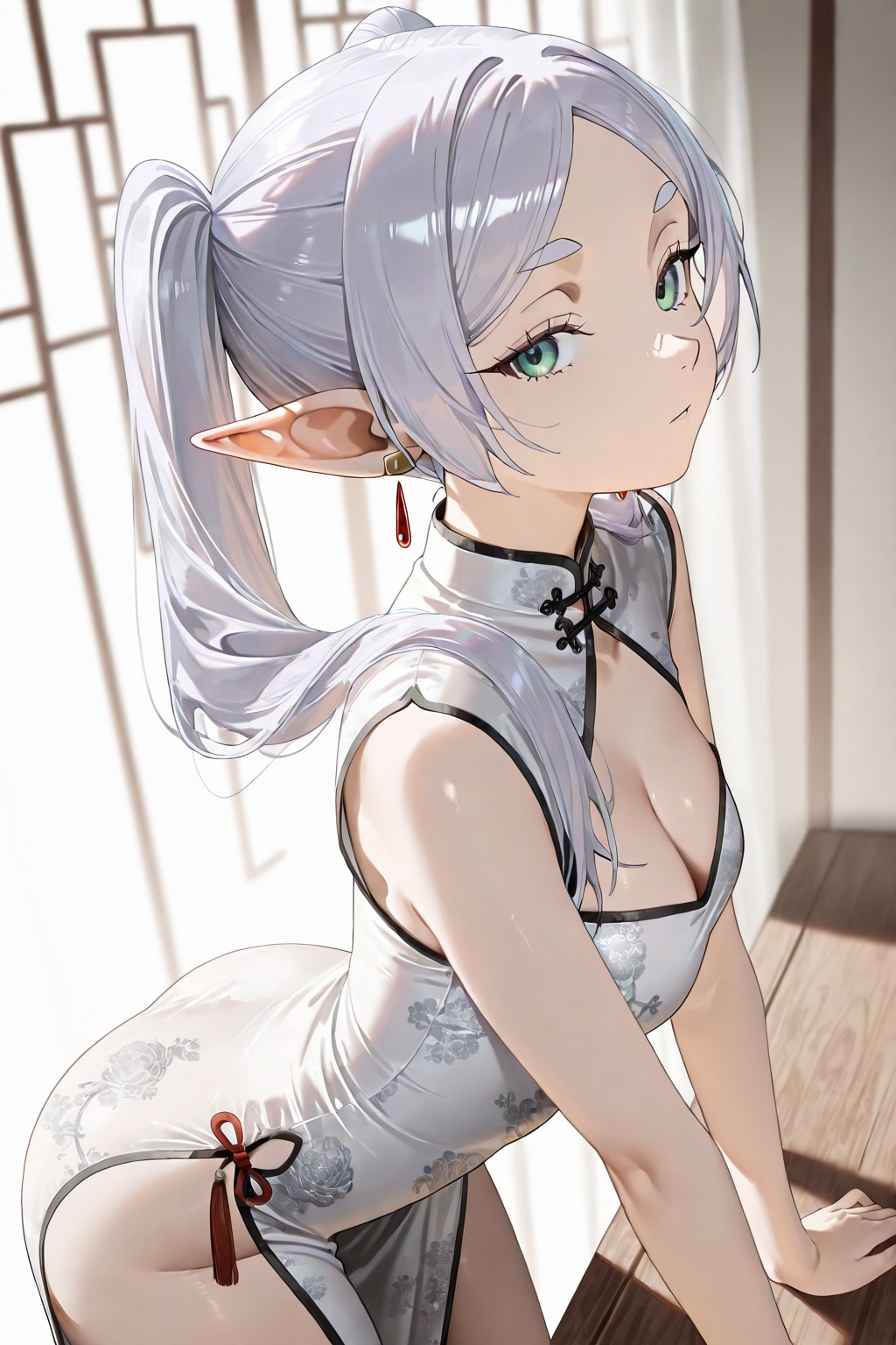 チャイナドレスのフ〇ーレン様とフ〇ルンちゃん