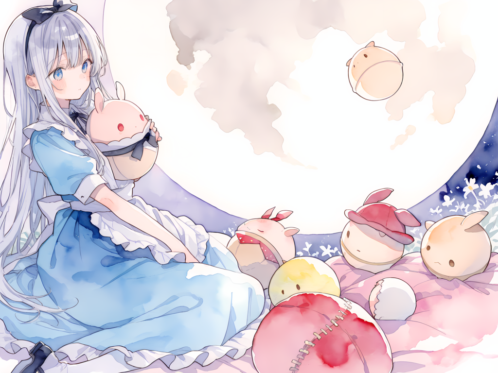 月とアリス ボツイラスト