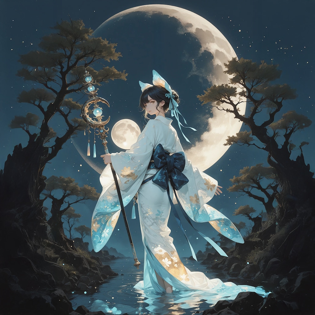 【作りすぎたでござる】月と着物