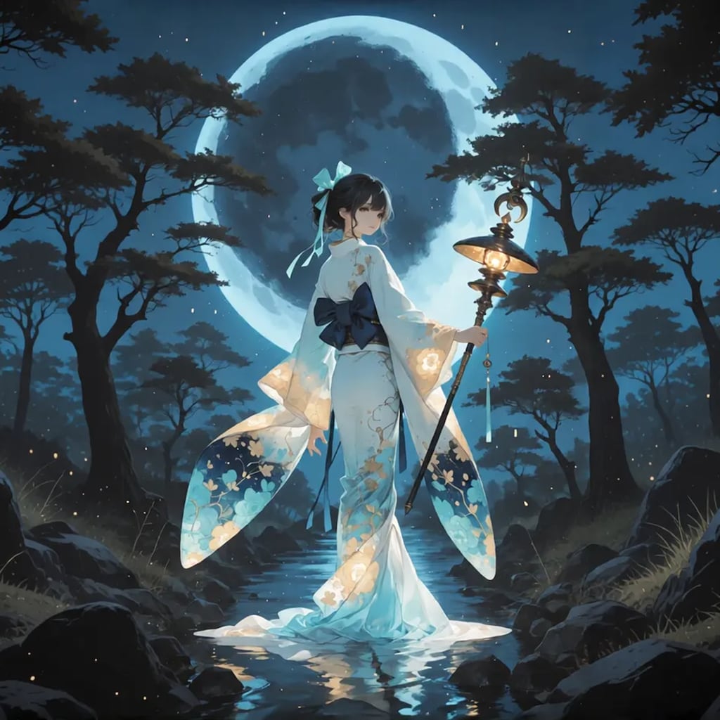 【作りすぎたでござる】月と着物