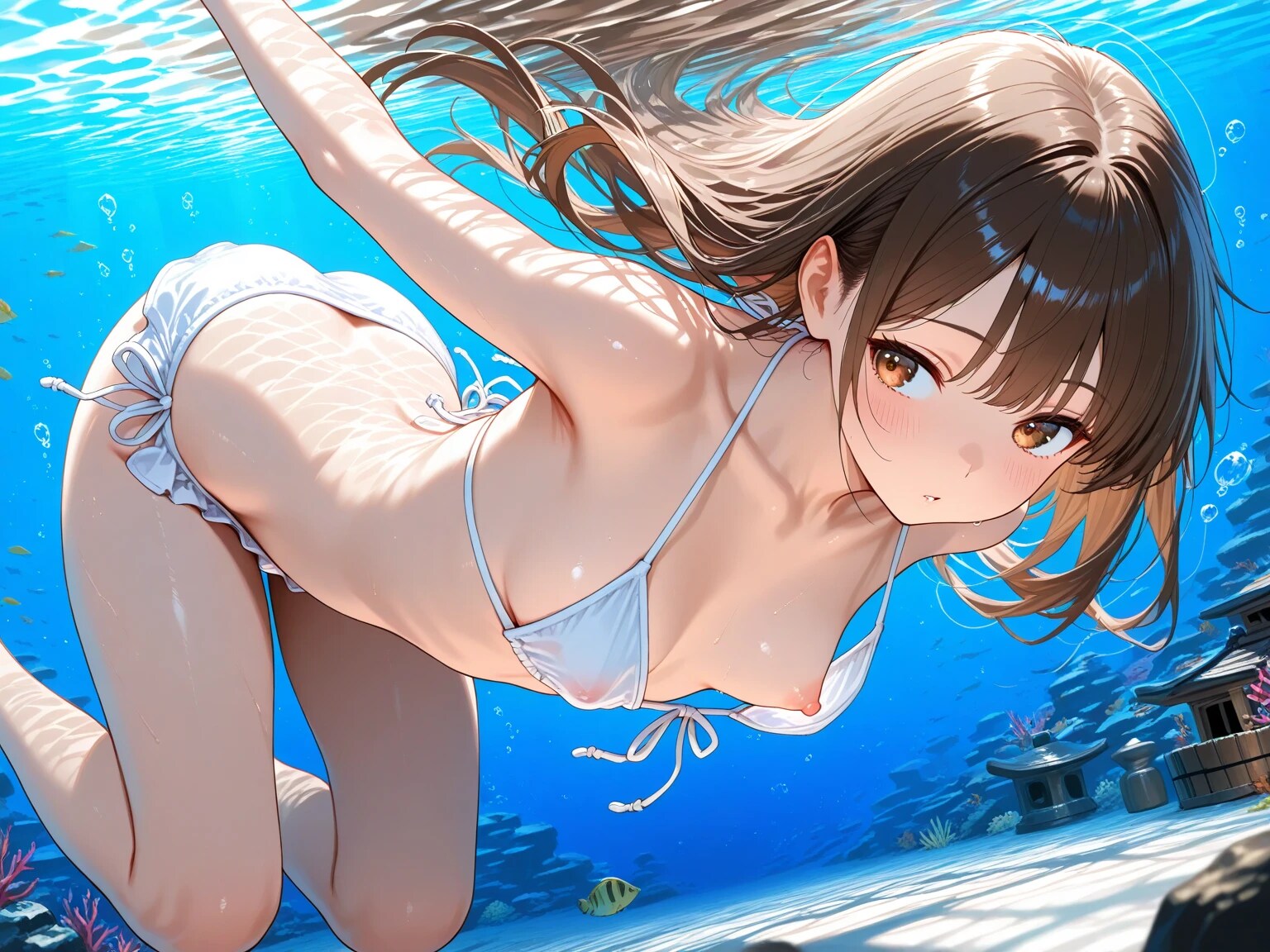 40枚:海中でポロリ