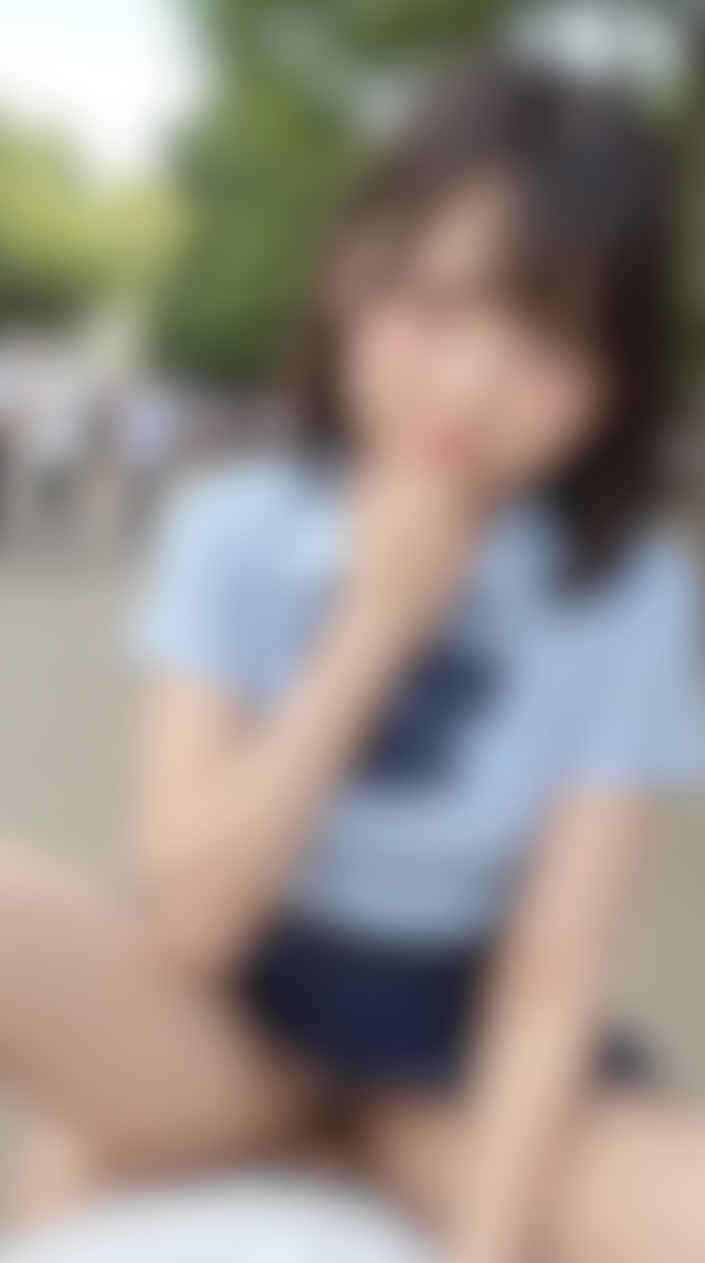 美脚で剛毛のクラスメートとノーパン公園セックス♪