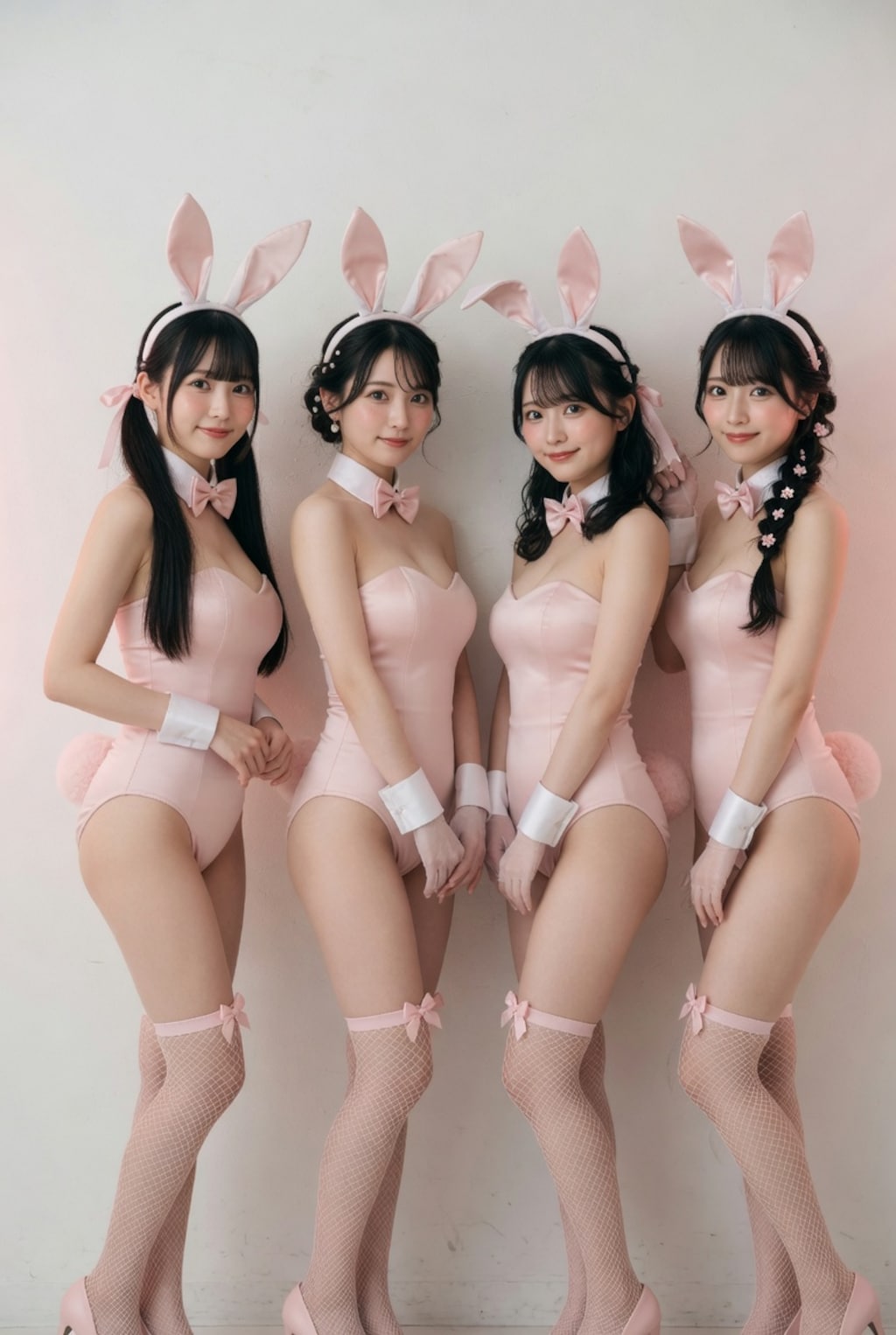 [5枚]激カワ女子のバニーガール姿🌸