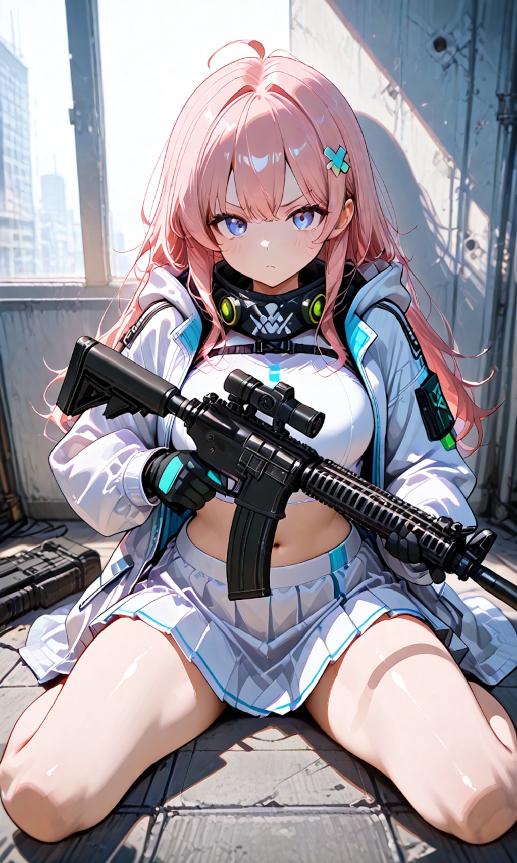 アサルトライフルを持つアールちゃん