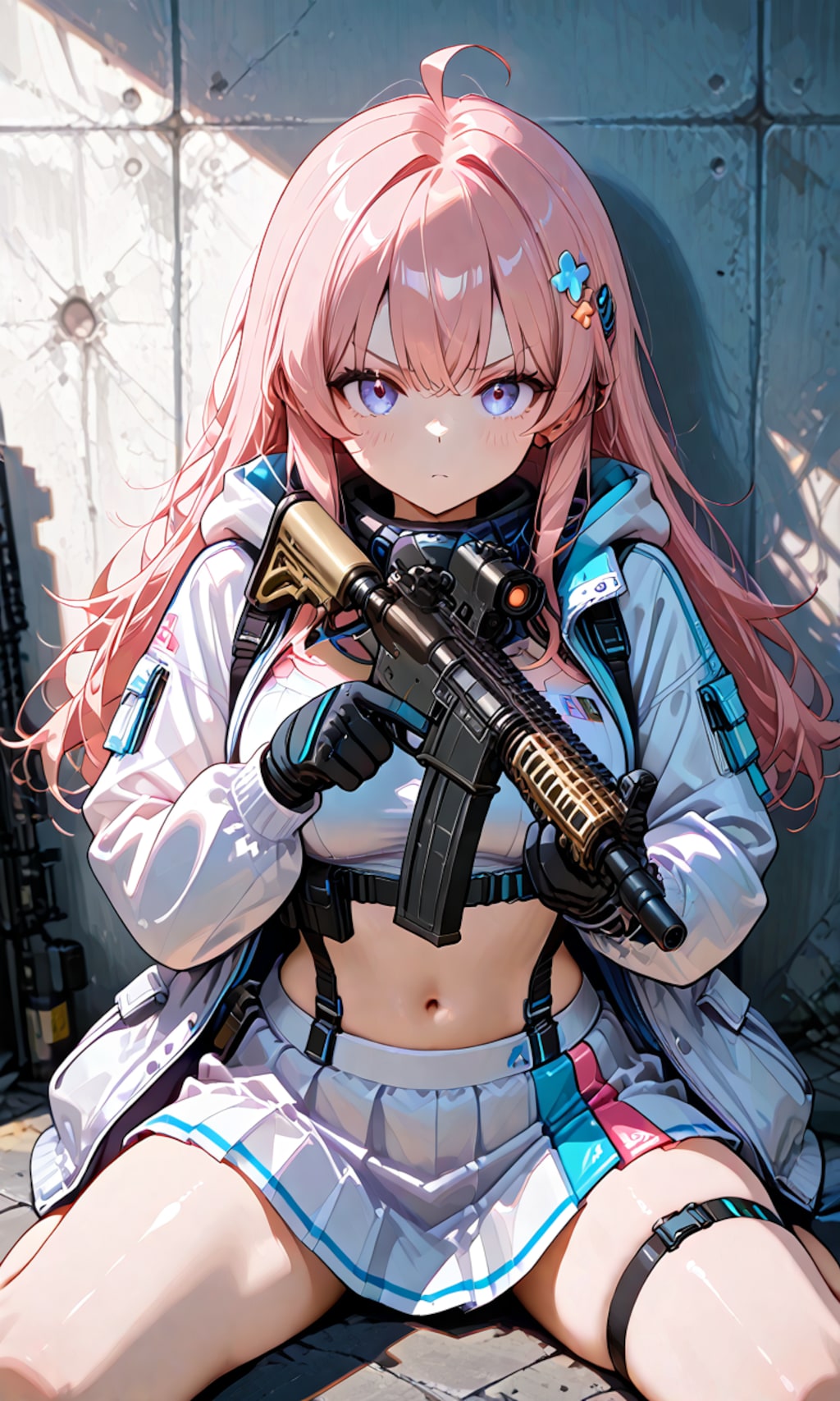 アサルトライフルを持つアールちゃん