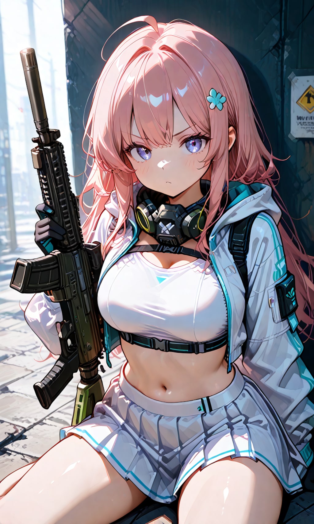 アサルトライフルを持つアールちゃん