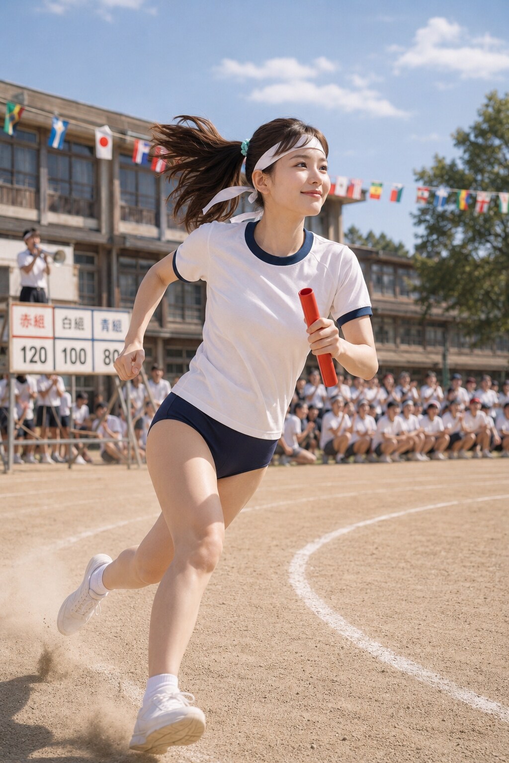 運動会で躍動する先生