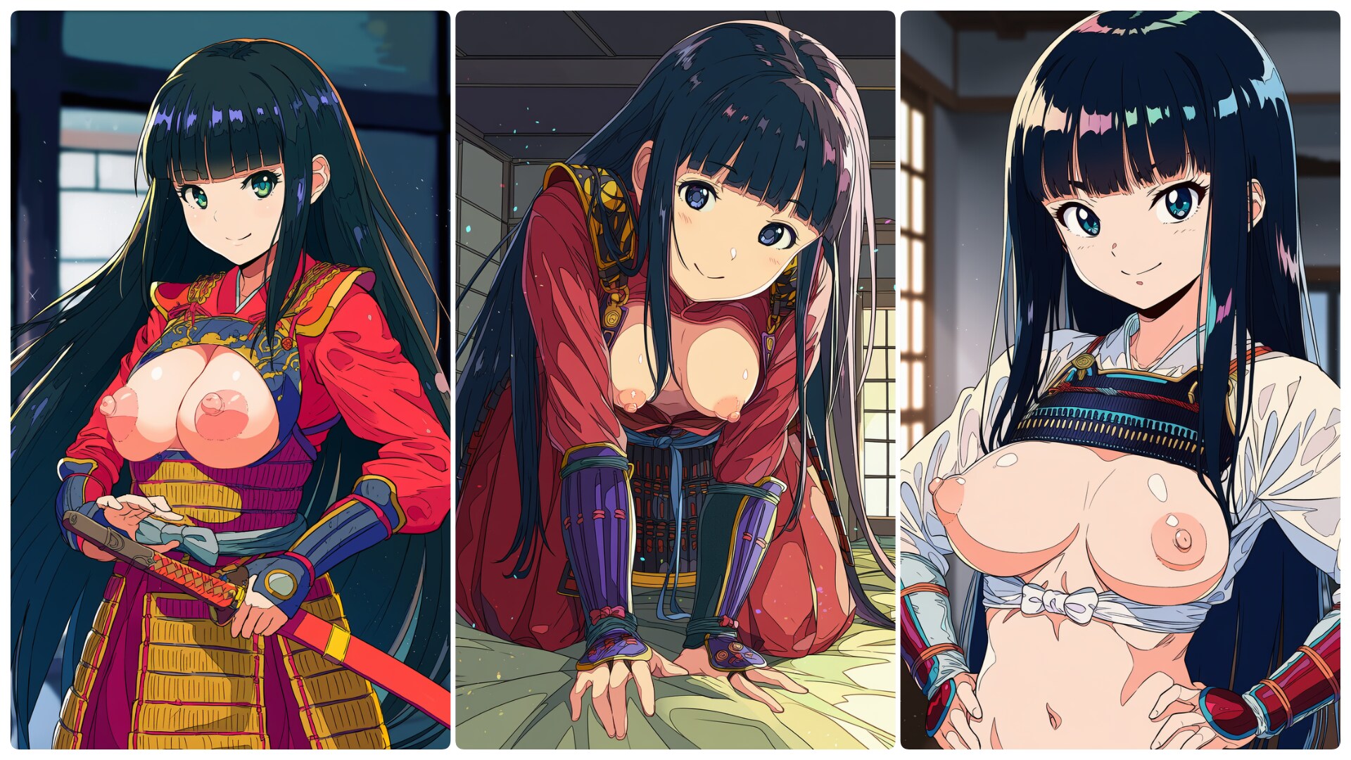 『おっぱいまる見えな侍少女』