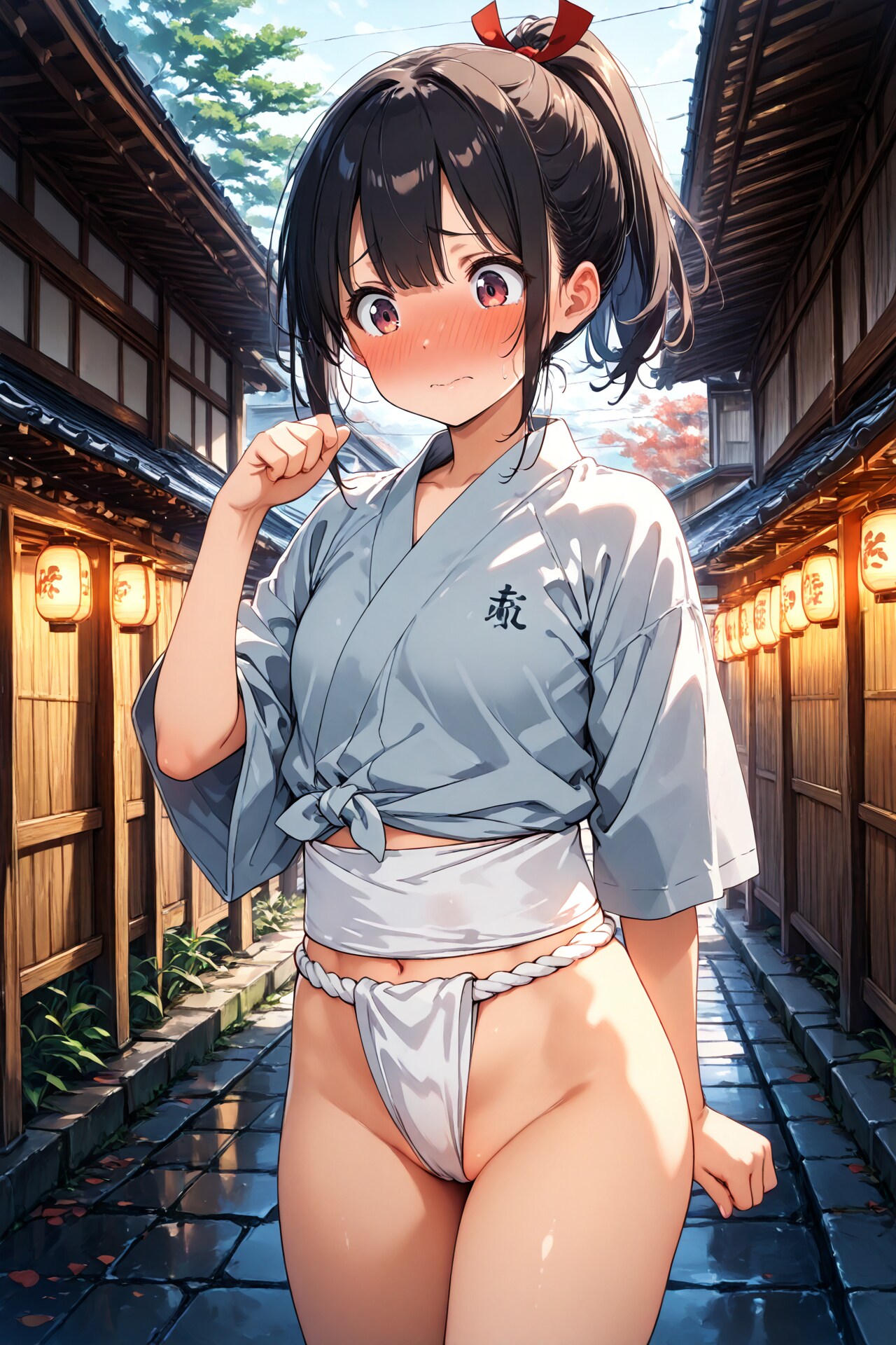 祭りでふんどし姿にさせられた娘(37)