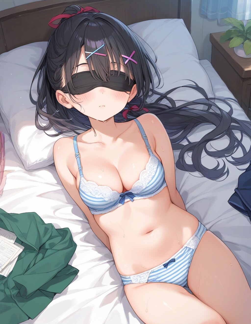 目隠し×下着