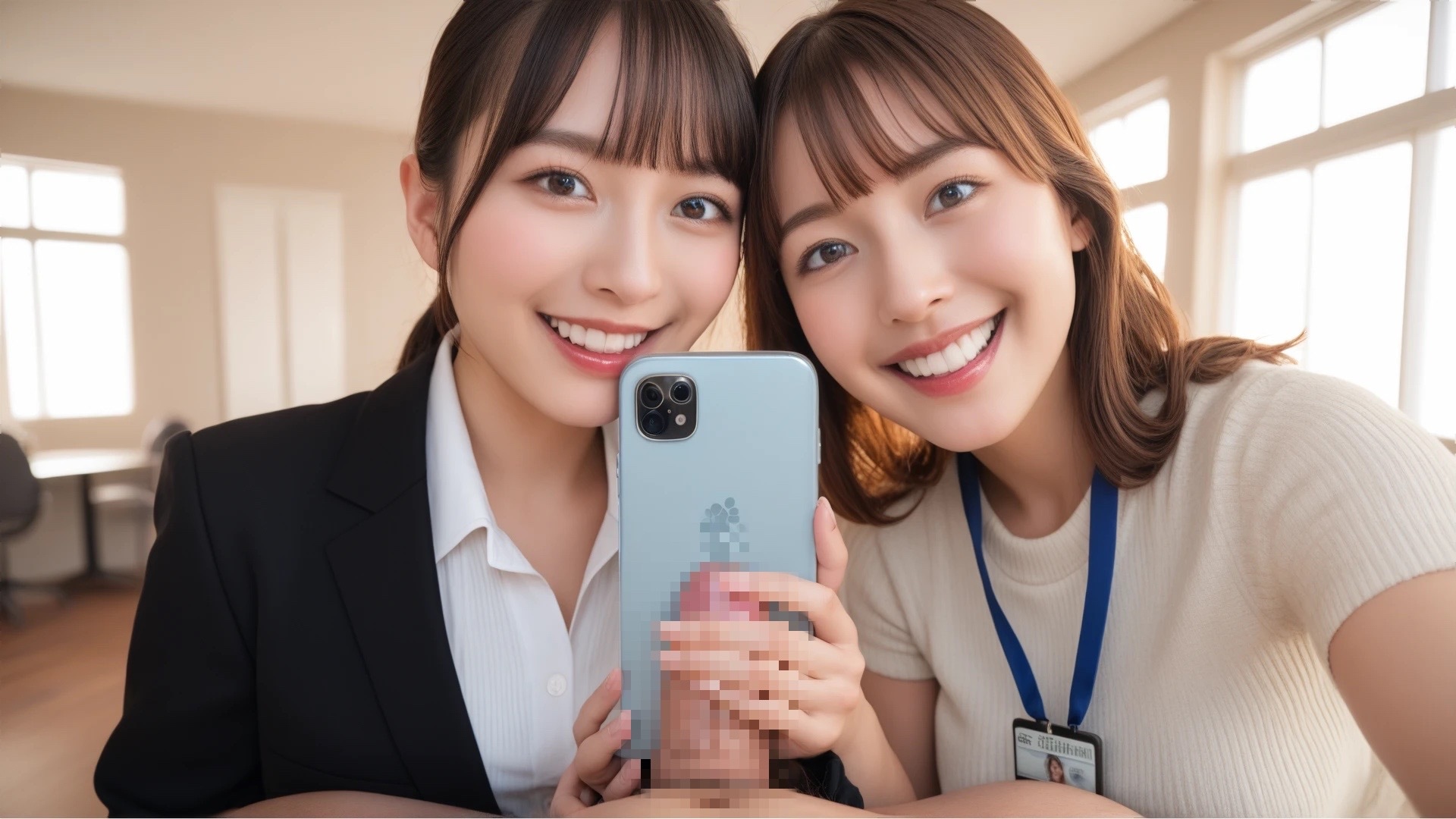 オフィスで勃起バレて激写された📱✨