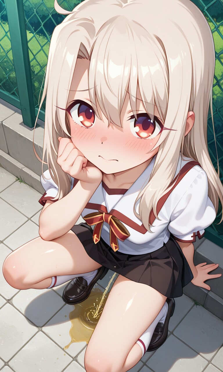 蔵出しおしっこお漏らしチャレンジ【イ〇ヤ】（制服）その1