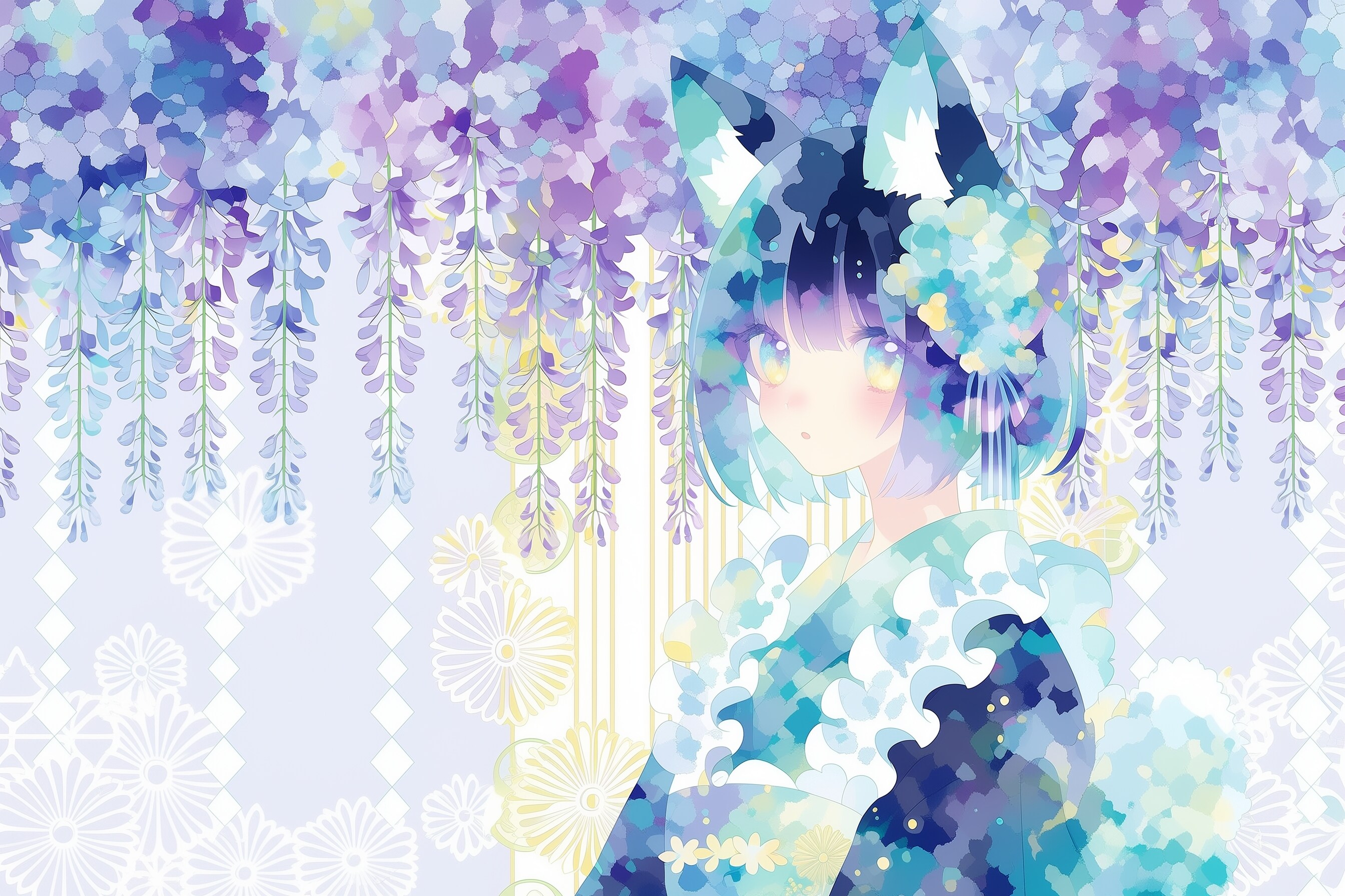 藤棚と水彩乙女