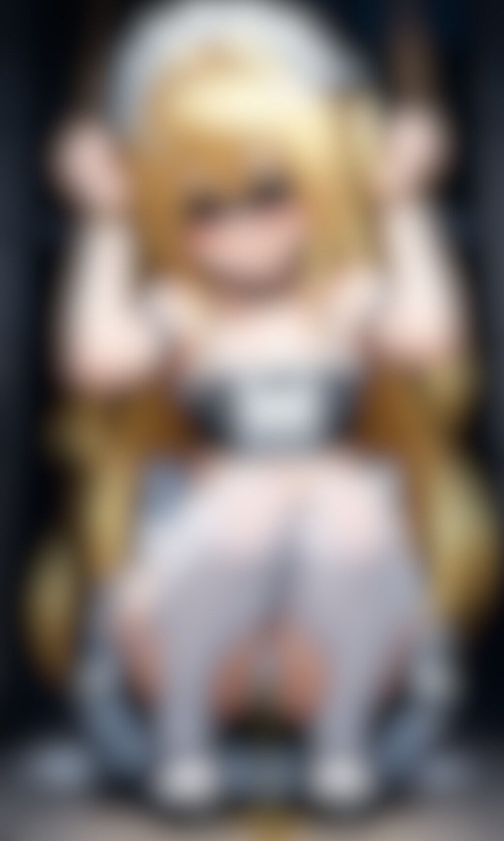 おしっこお漏らしチャレンジ【金色〇闇】(メイド・目隠し・緊縛)