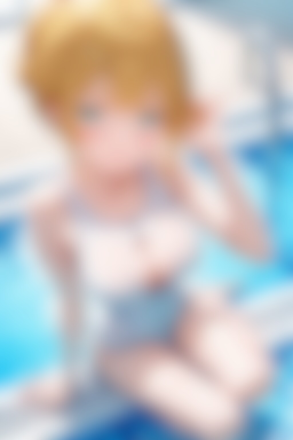 【3枚】水中に座る白いスクール水着風の女性20251023