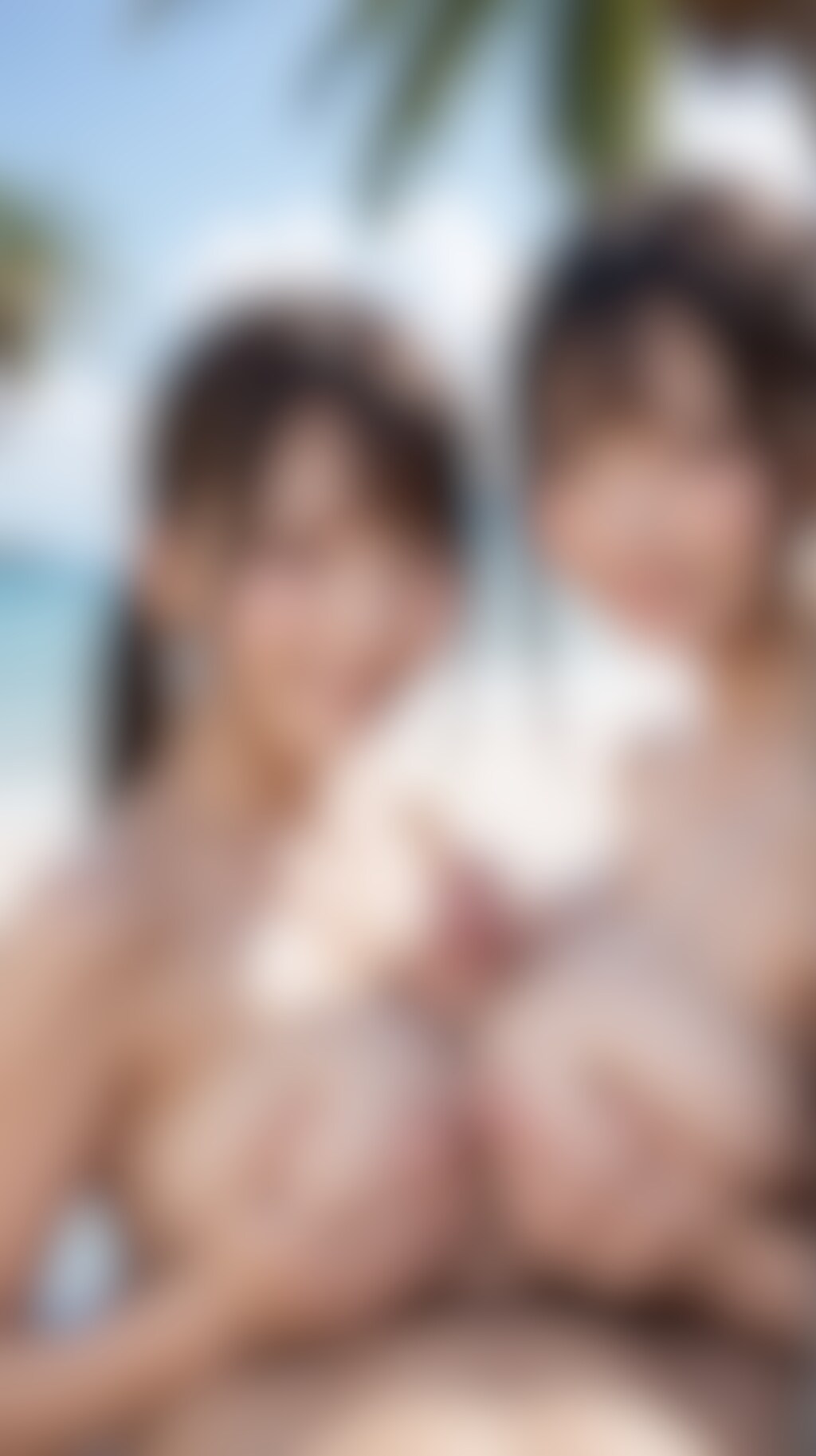 ビーチで全裸パイズリぱらだいす★