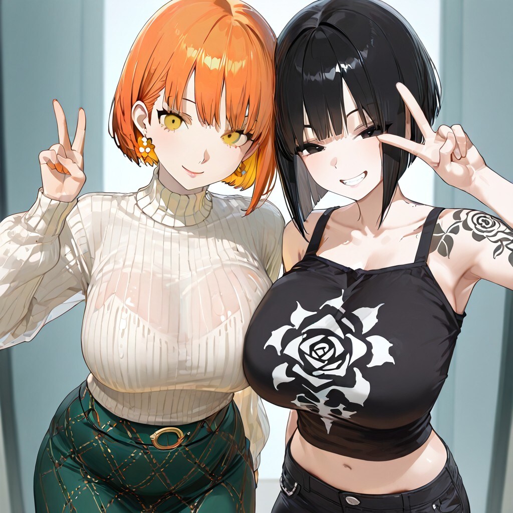 ほのかちゃんツーショット(プロンプト激混ざり)