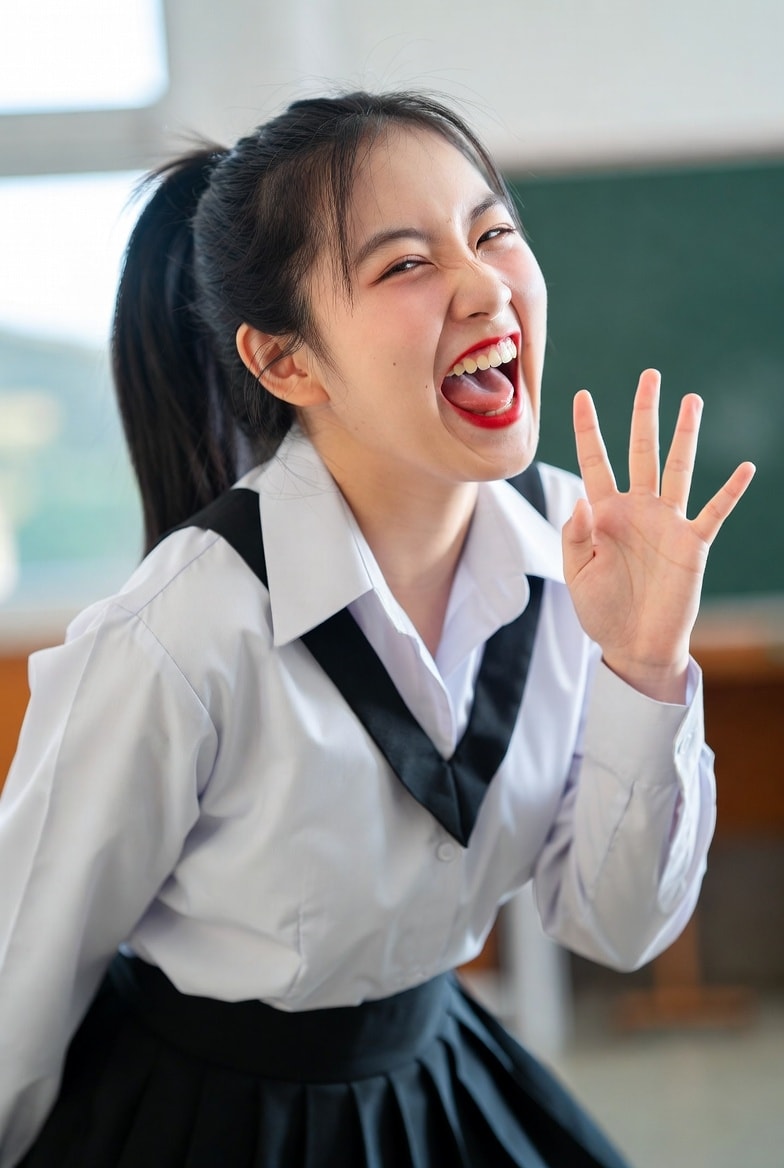 オタクくーん見てる？からかい上手の女子高生