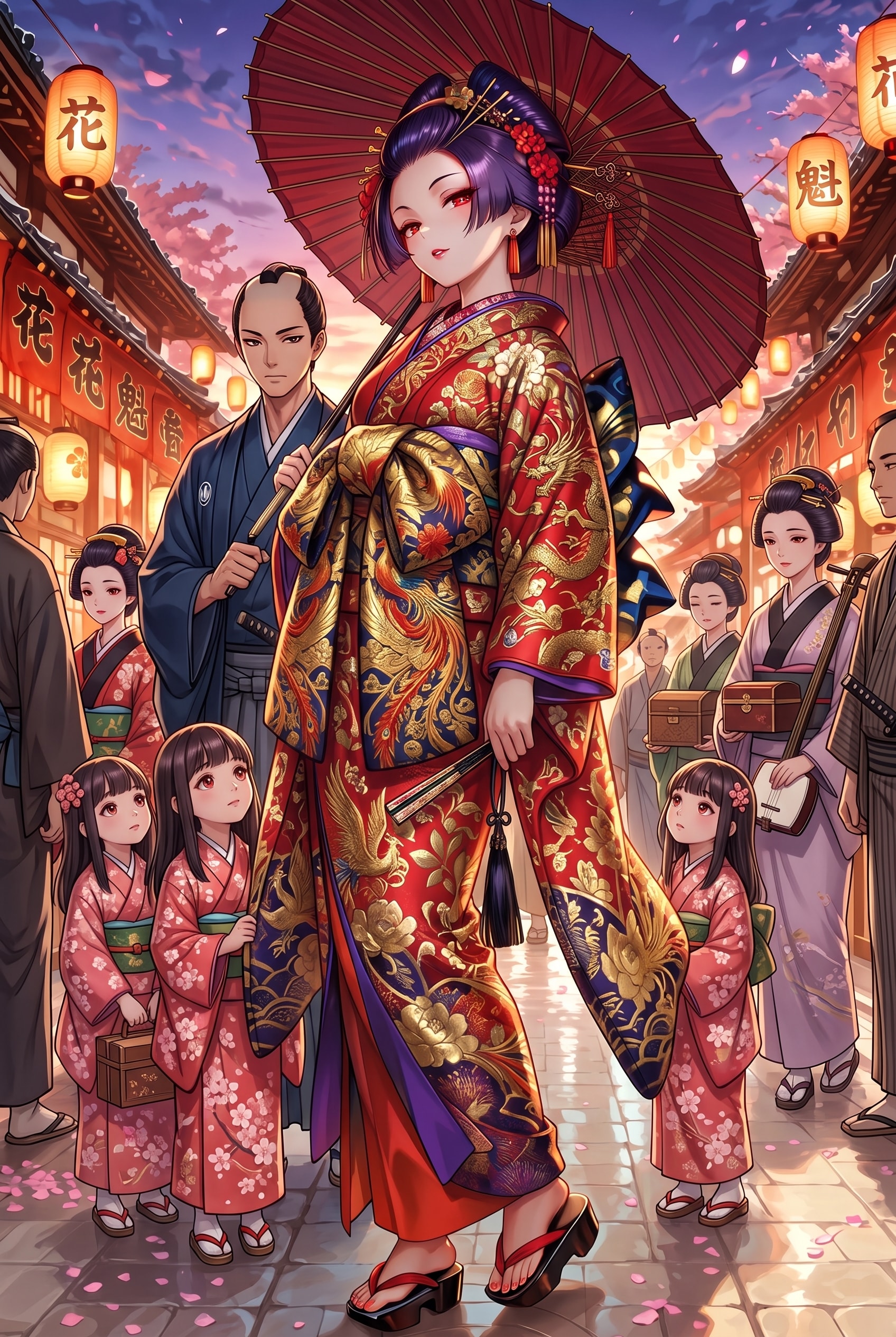 遊郭の夜
