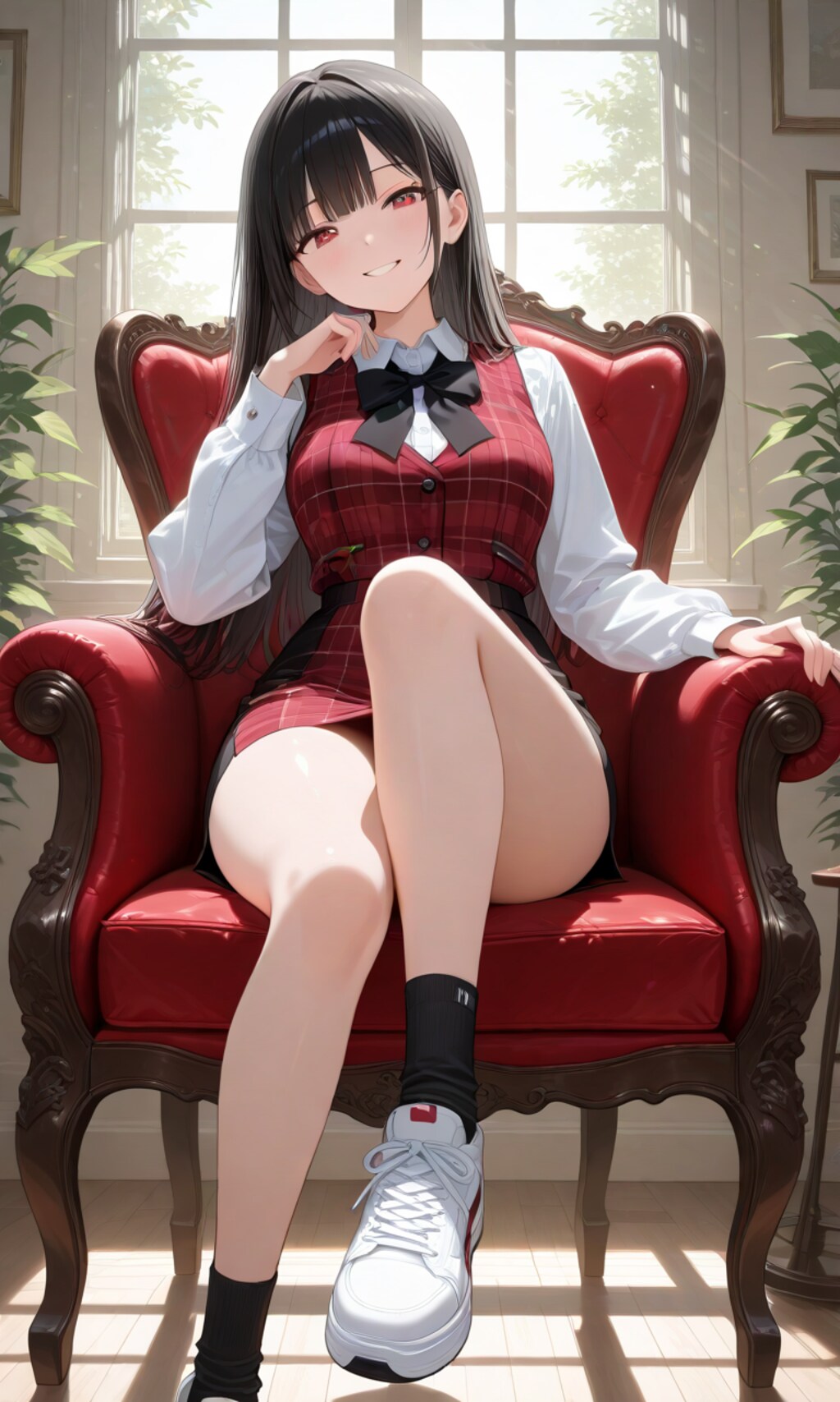 赤い制服の女の子
