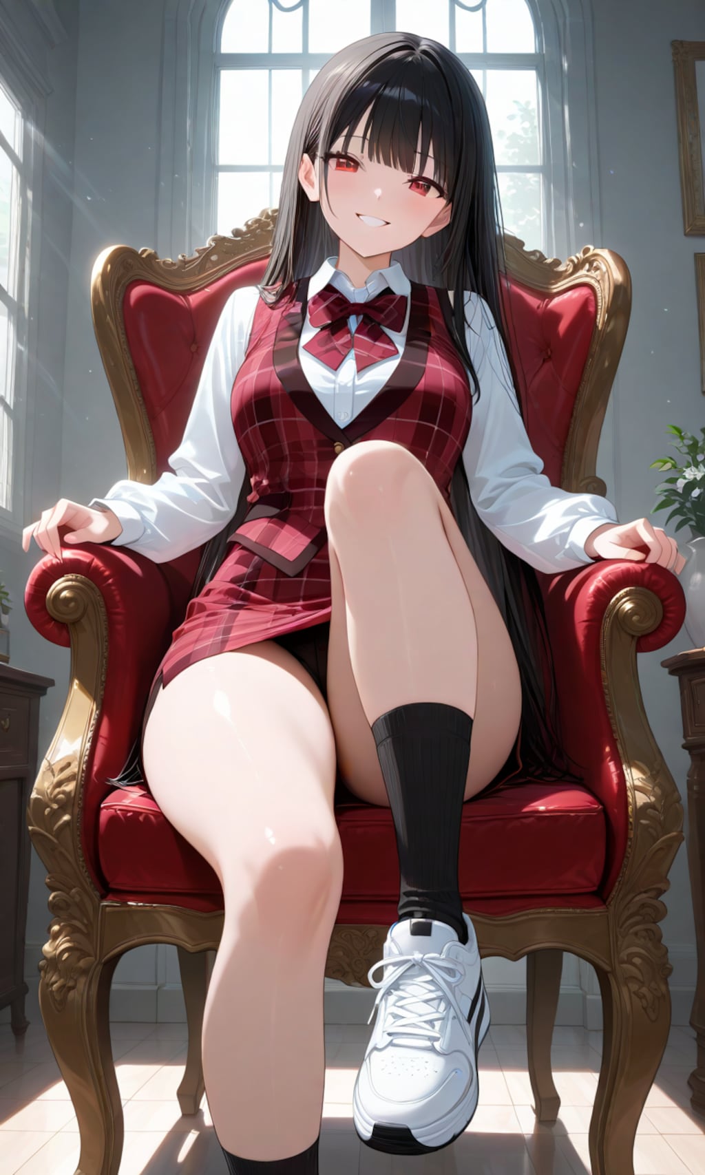 赤い制服の女の子