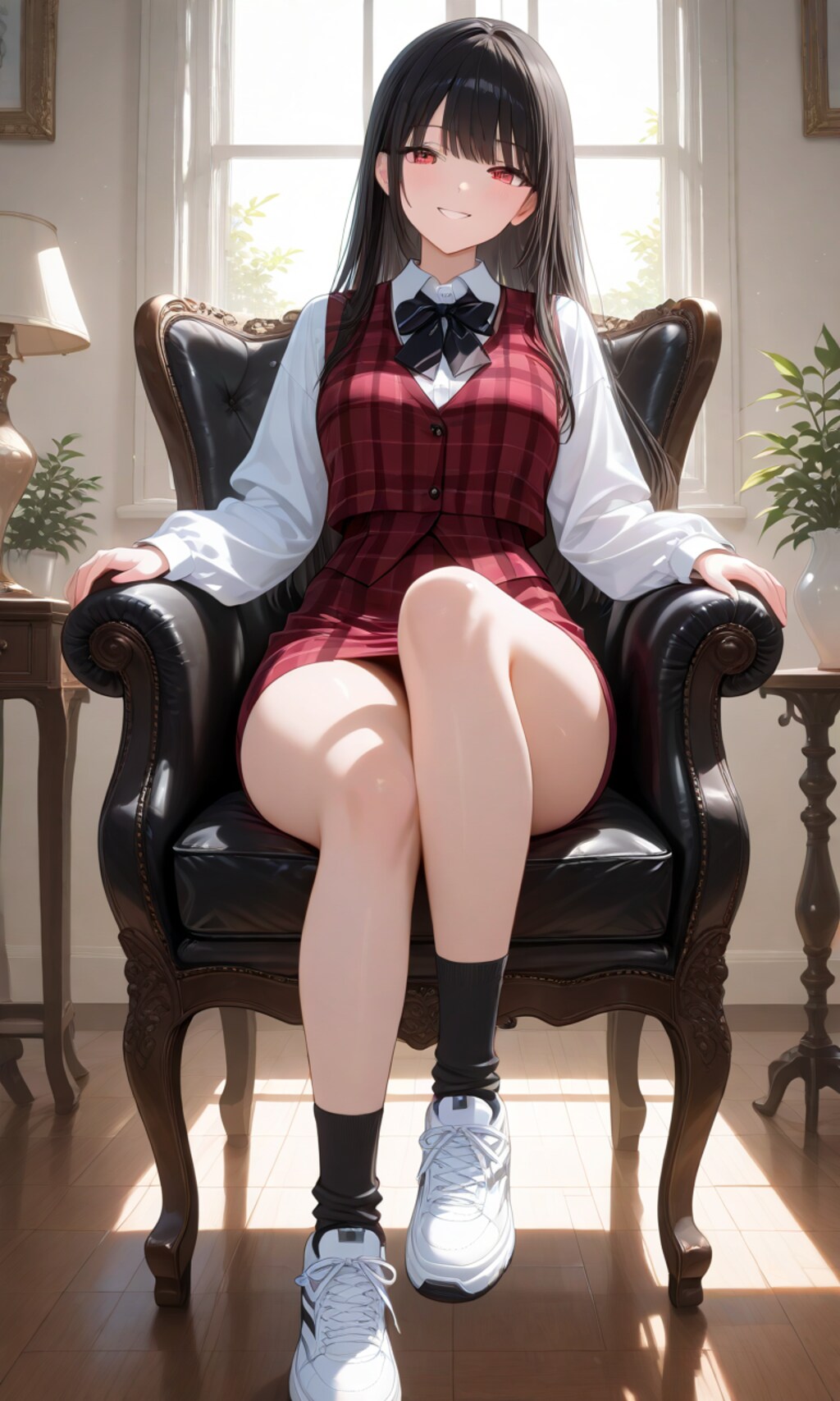 赤い制服の女の子