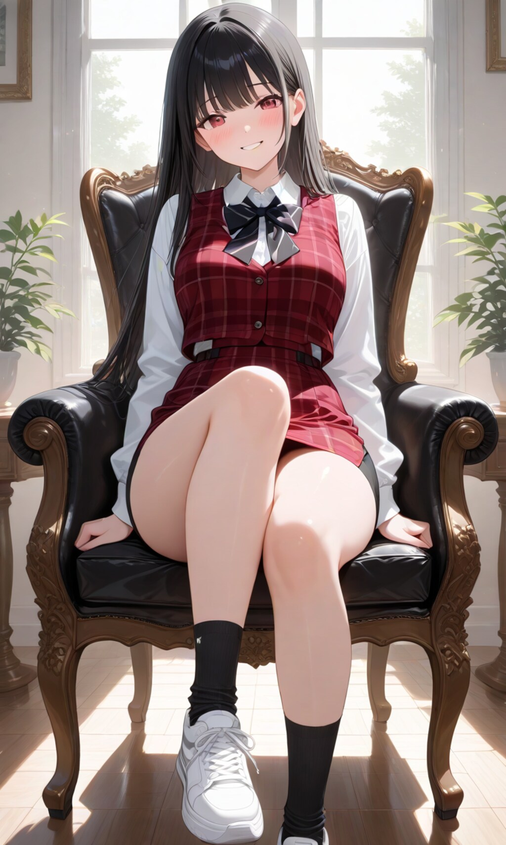 赤い制服の女の子