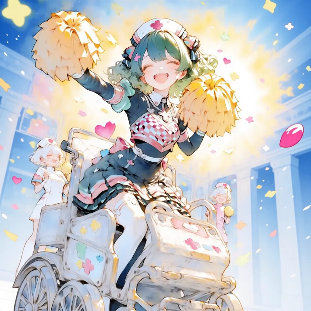 【作りすぎたでござる】チアナースのエレクトリック車椅子パレード