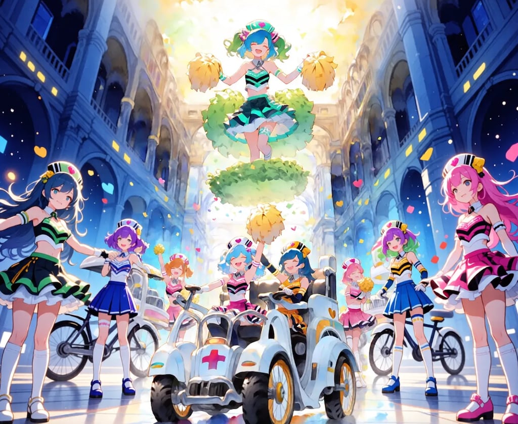 【作りすぎたでござる】チアナースのエレクトリック車椅子パレード