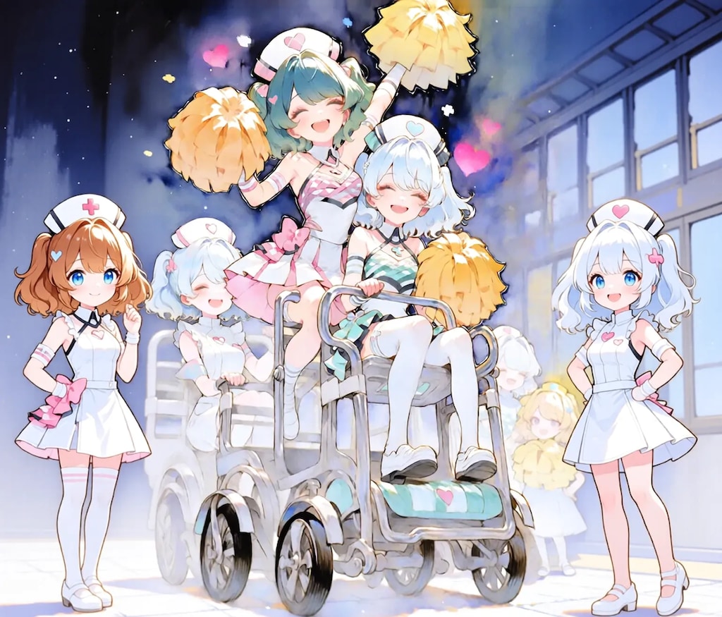 【作りすぎたでござる】チアナースのエレクトリック車椅子パレード