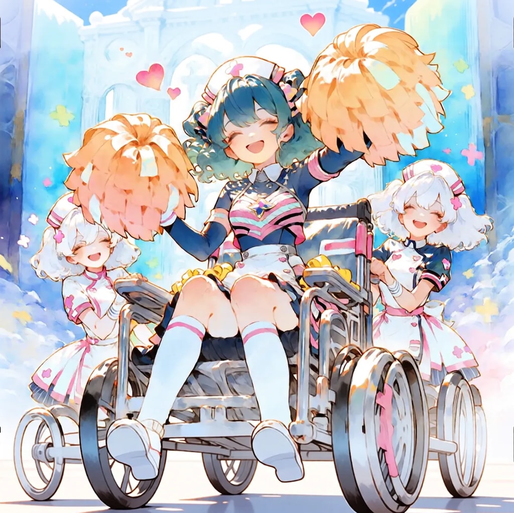 【作りすぎたでござる】チアナースのエレクトリック車椅子パレード