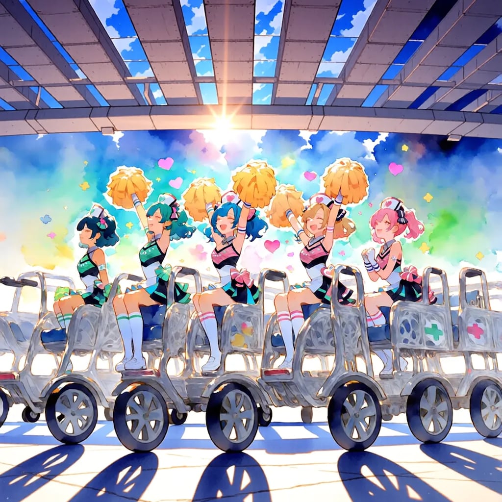 【作りすぎたでござる】チアナースのエレクトリック車椅子パレード