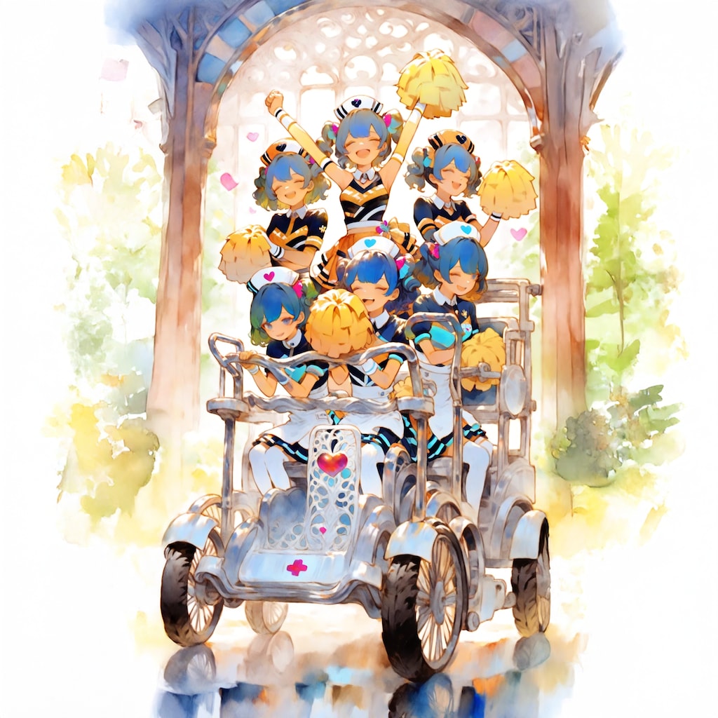 【作りすぎたでござる】チアナースのエレクトリック車椅子パレード