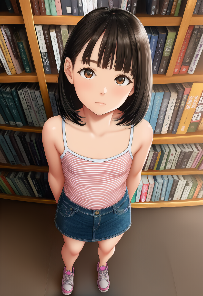 いろんな表情と主観見抜き差分たっぷり【図書室で大人ちんこ観察】④