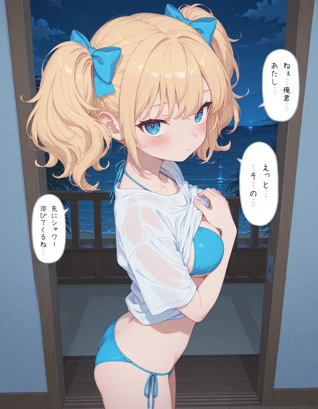 【漫画】海の金髪ツインテ少女chan！