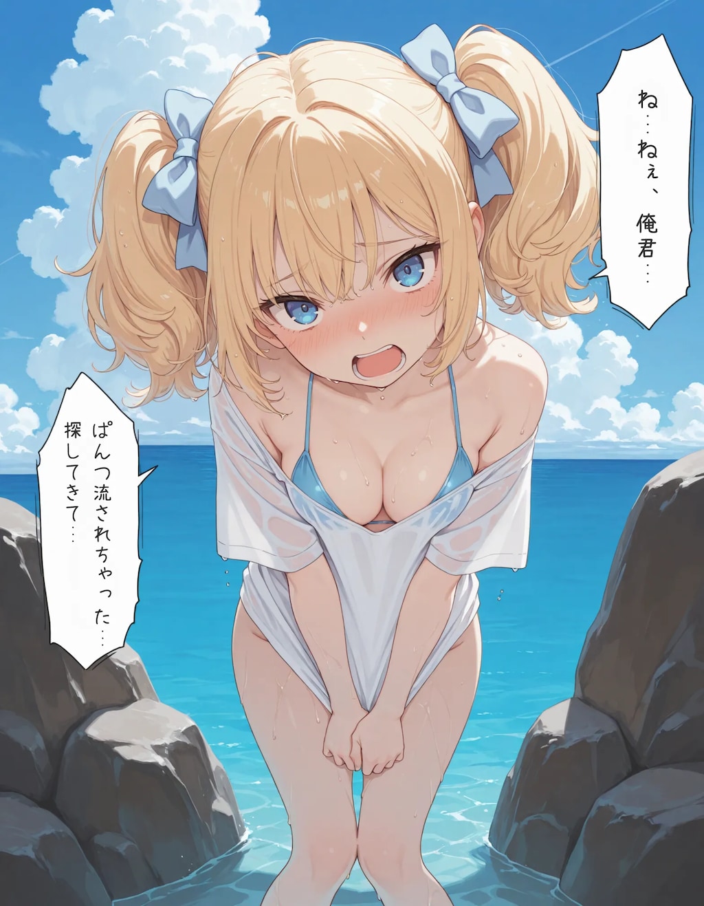 【漫画】海の金髪ツインテ少女chan！