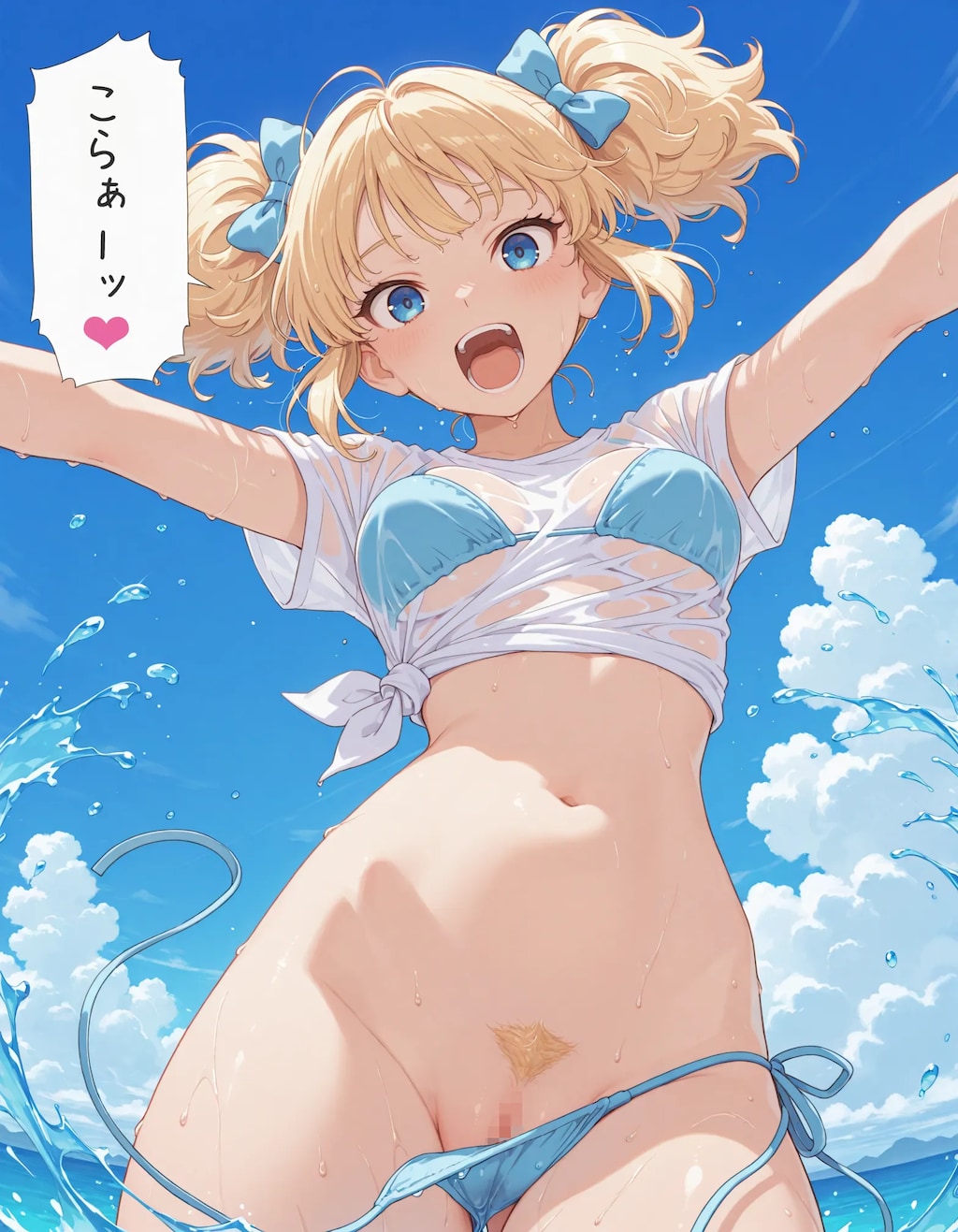 【漫画】海の金髪ツインテ少女chan！