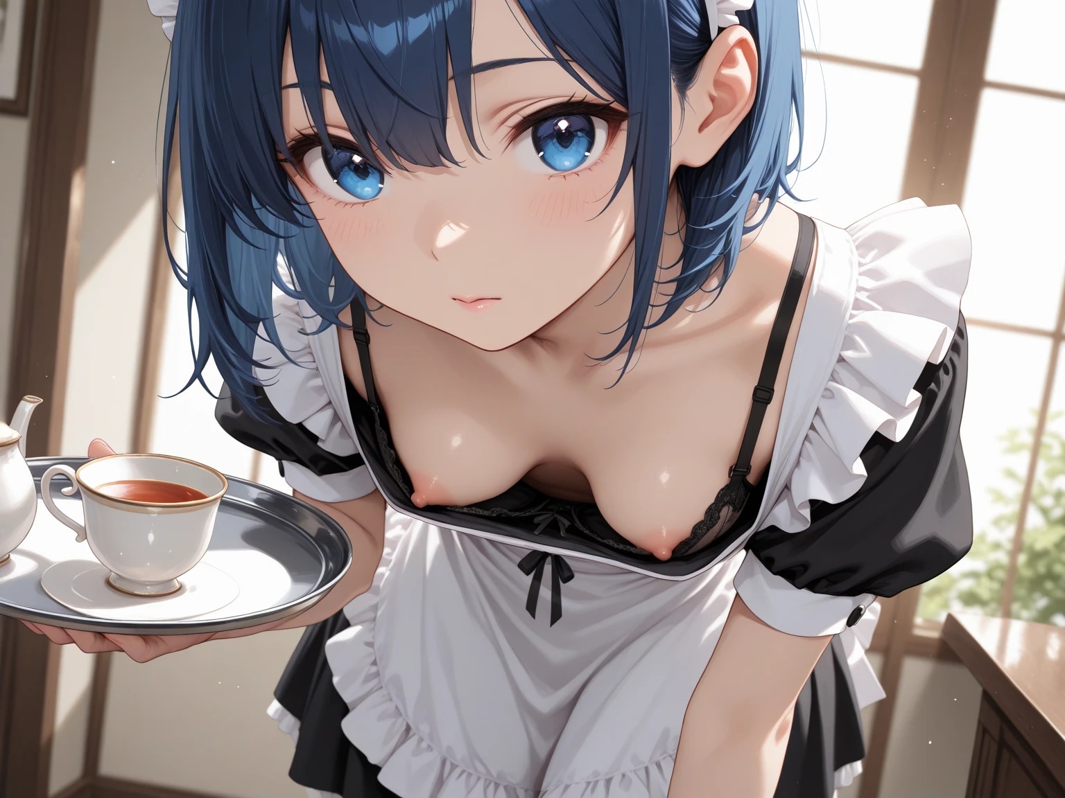 40枚:胸ちらメイド喫茶