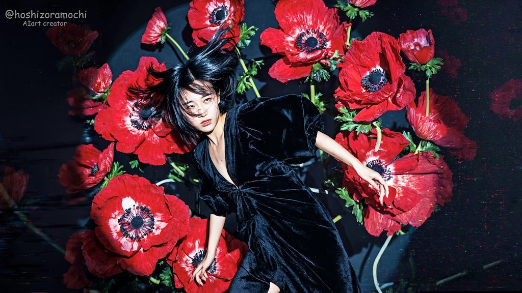 花と女性【２】