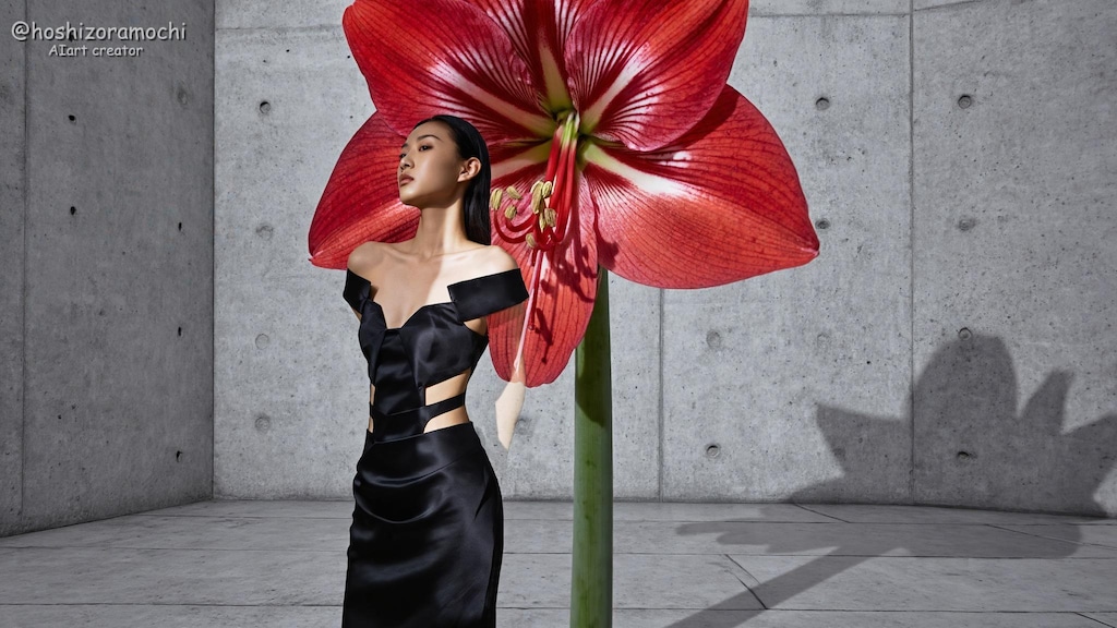 花と女性【２】