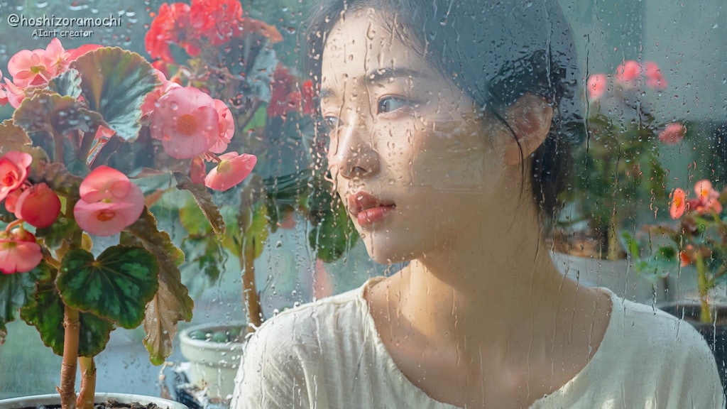 花と女性【２】