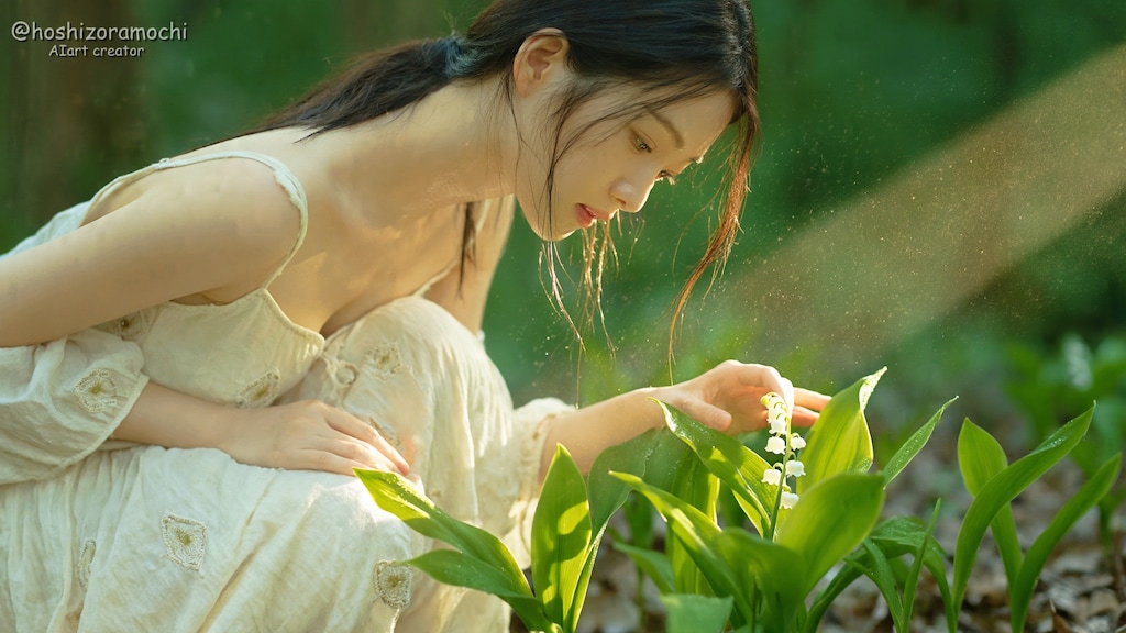 花と女性【２】