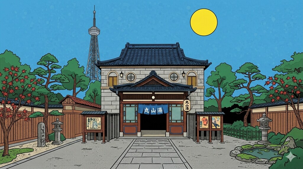 朝風商店街とローズパーク